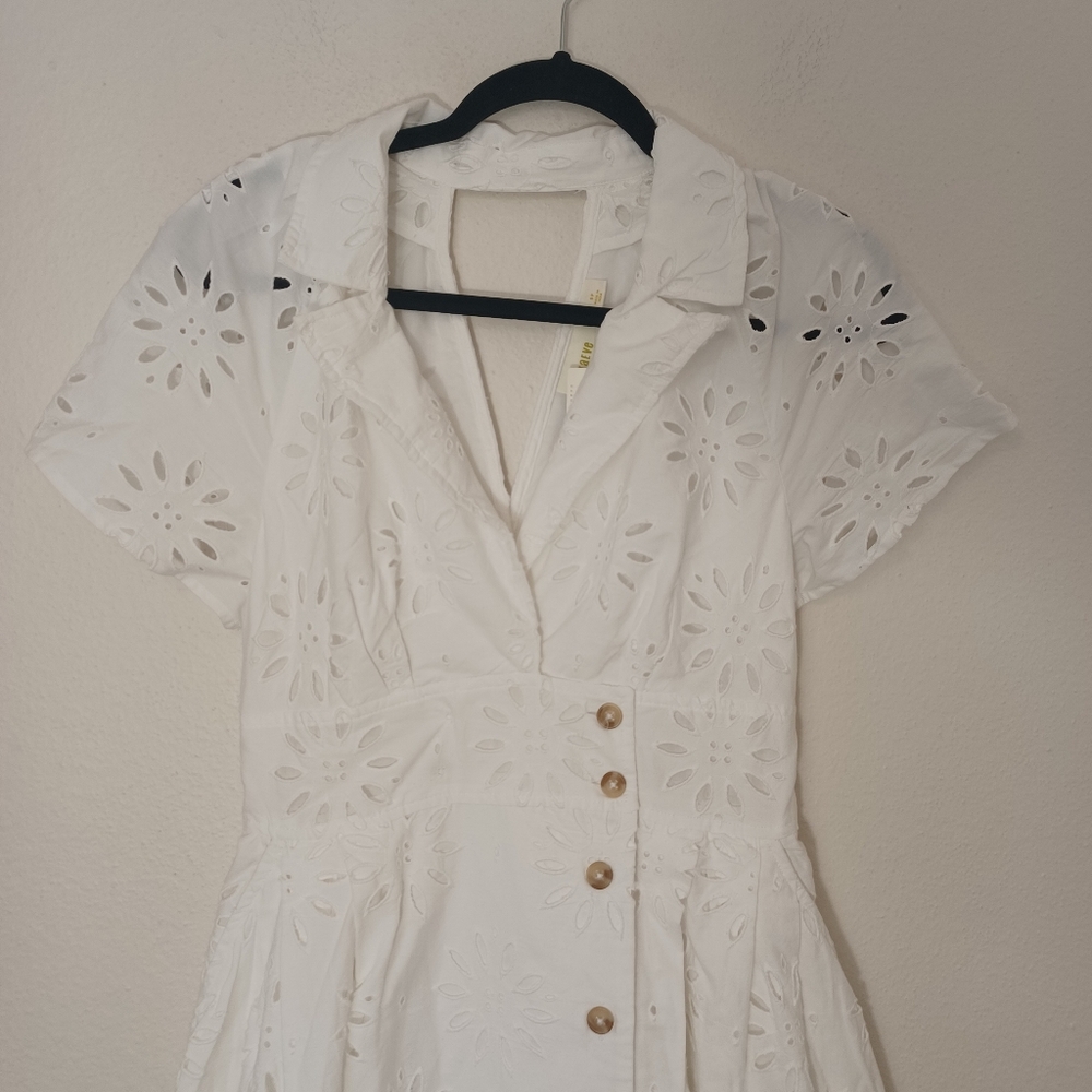 NWT Anthropologie Maeve Eyelet Dress - Picture 9 of 14